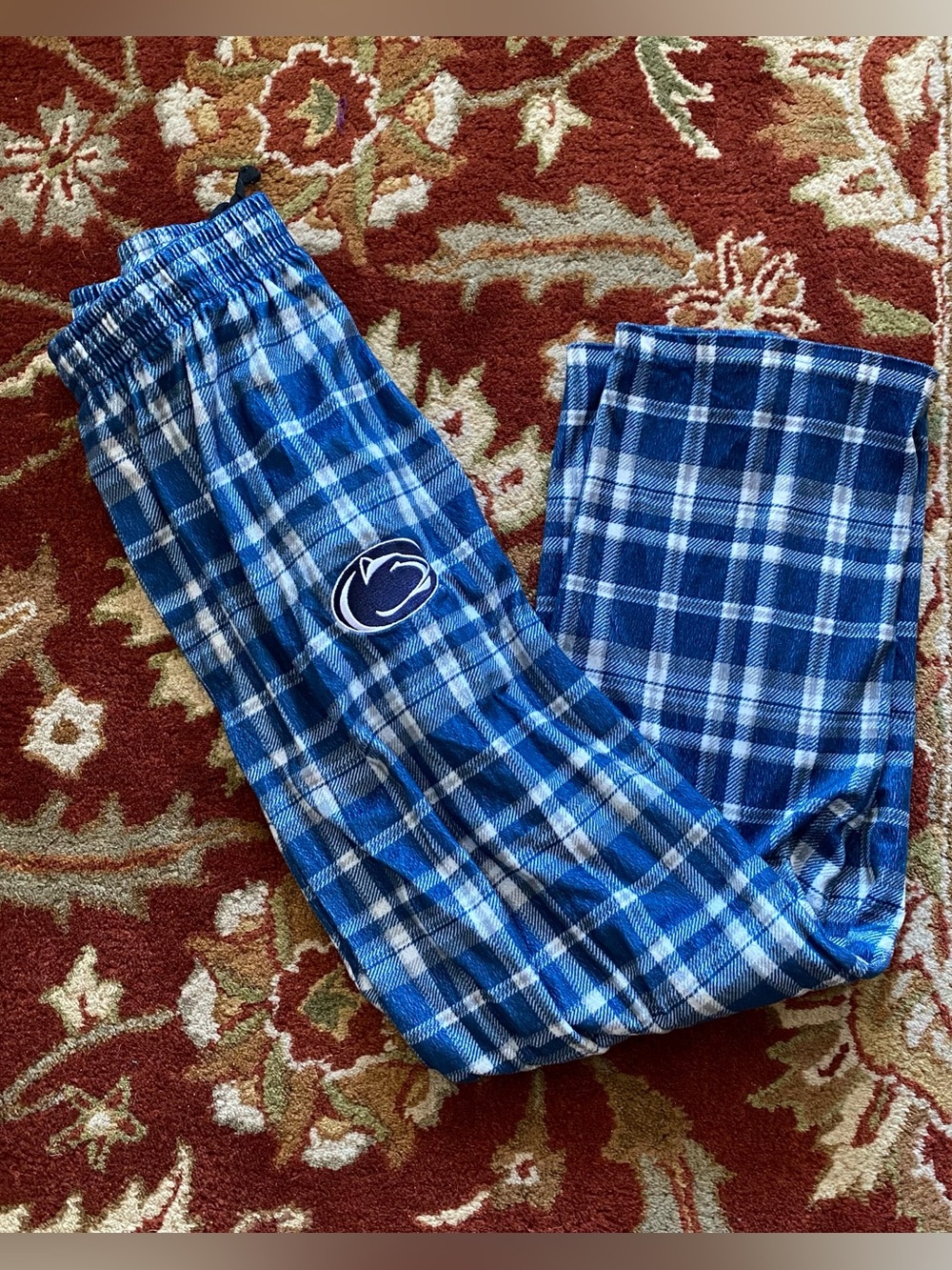 Penn State Blue & White Plaid Pajama Pants – Men’s Size Medium